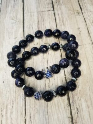 Moonlight Blu |  gemstone bracelet set