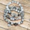 20210922_222118 Moon- Jasper, Phantom Quartz, Grey Quartz gemstone bracelet set