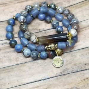 20210927_002057 Dust Blue Taupe | gemstone bracelet set