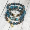 BT- Mosaic Quartz and Jade gemstone bracelet set