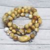 Camel-Agate, Yellow Opal and Matte Tiger's Eye gemstone bracelet set