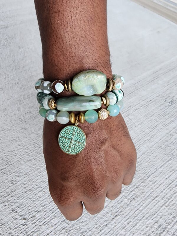 Keppel Green Tea | gemstone bracelet set