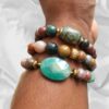 BackgroundEraser_20211116_160816903 Indian Summer Set-Agate, Chrysoprase and Jasper gemstone bracelet set