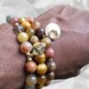 Colored- Tiger's eye, Quartz gemstone bracelet set