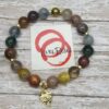 Colored- Tiger's eye, Quartz gemstone bracelet set