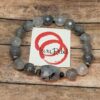 Moon- Jasper, Phantom Quartz, Grey Quartz gemstone bracelet set