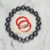 "Strong is Beautiful" Jasper and Lava Rock gemstone bracelet set