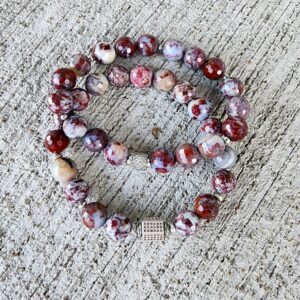 Red Lightning | gemstone bracelet set