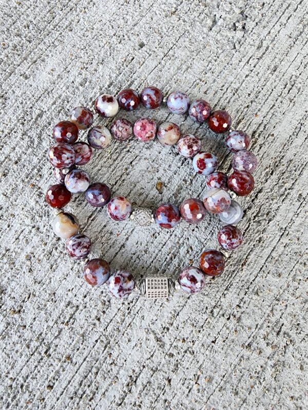 Red Lightning | gemstone bracelet set