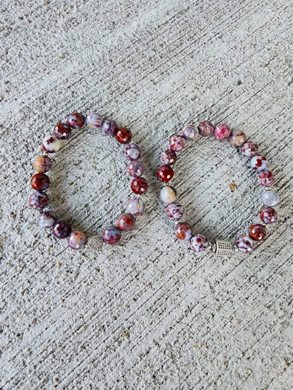 Red Lightning | gemstone bracelet set