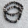 Black Obsidian gemstone bracelet set