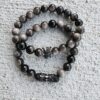 Black Obsidian gemstone bracelet set