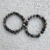 Black Obsidian gemstone bracelet set