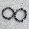 Black Obsidian gemstone bracelet set