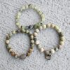 Mantis | Jasper & Prehnite gemstone bracelet set