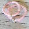 Pink Jade gemstone Valentine bracelets