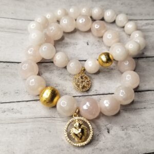Mystic Rose Quartz gemstone bracelets