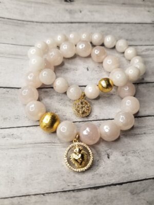 Mystic Rose Quartz gemstone bracelets