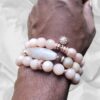 Peach Blush | gemstone bracelet set