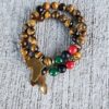 Tiger's Eye  gemstone Black Heritage Pride Bracelet (Single)