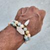 Morganite Beryl gemstone bracelet set