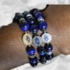 Evil Eye, Blue Tiger's Eye gemstone bracelet singles