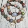 20220407_200442 Natural Mexican Imperial Jasper gemstone bracelet set