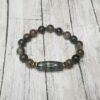 Forest Reed-Tibetan Agate, Jade and Wood gemstone bracelet set