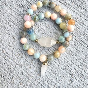 20230226_132508 Morganite Beryl gemstone bracelet set