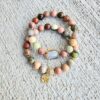 Natural Mexican Imperial Jasper gemstone bracelet set