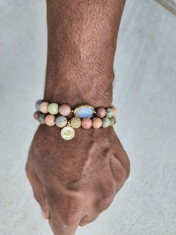 20230226_132814 Natural Mexican Imperial Jasper gemstone bracelet set