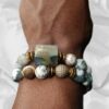 Tree Agate gemstone bracelet set