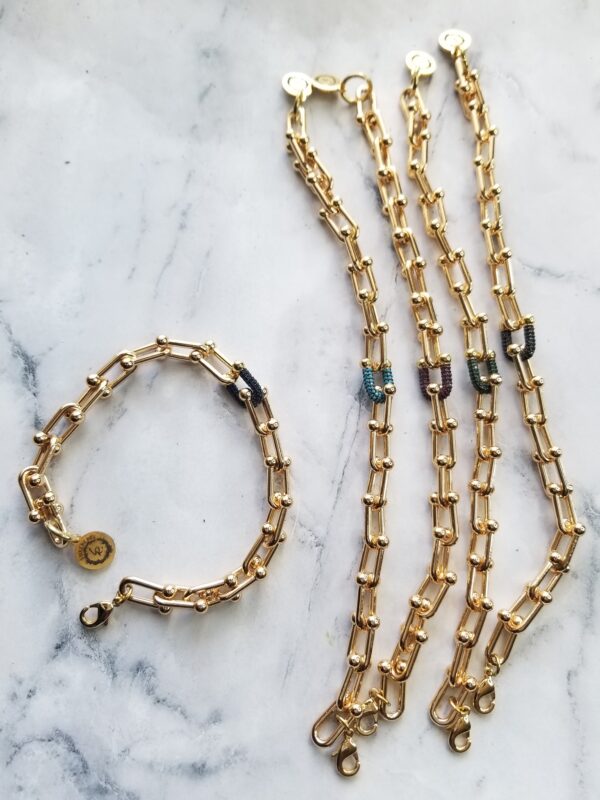 Gold U-Shape Chain Bracelet - LuxeRebel