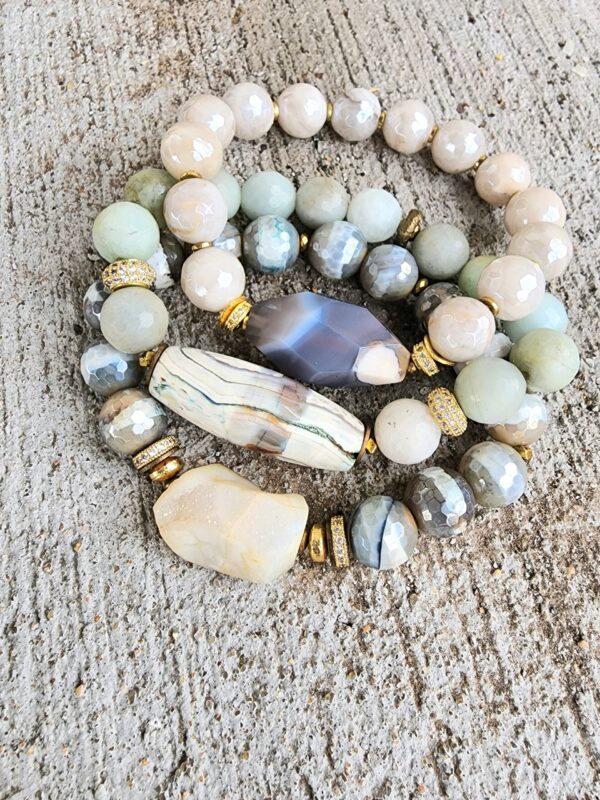 Modern Class | gemstone bracelet set