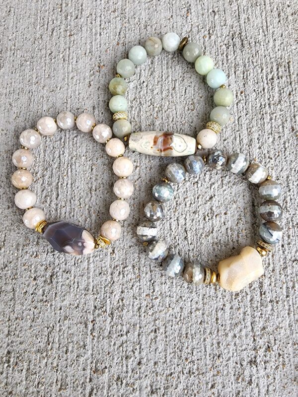 Modern Class | gemstone bracelet set