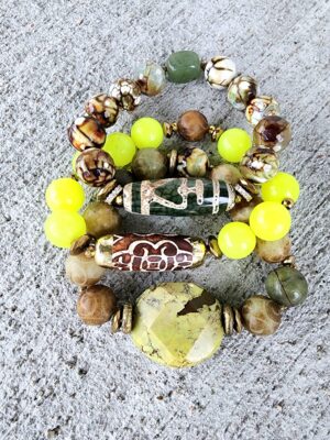 Neon Trail | gemstone bracelet set