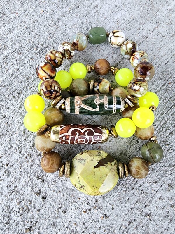 Neon Trail | gemstone bracelet set
