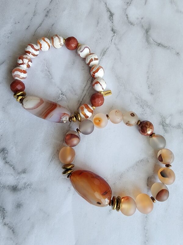 Canari | Agate gemstone bracelet set