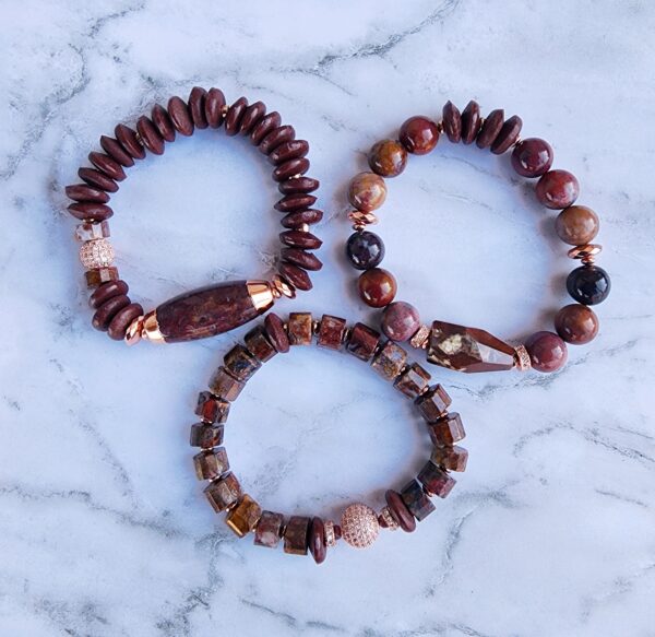 Sweet Plum | gemstone bracelet set - Image 3