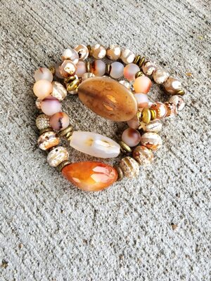 Marmalade | Agate gemstone bracelet set