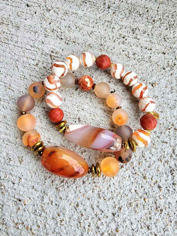 Canari | Agate gemstone bracelet set