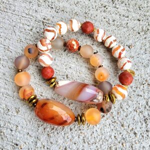 Canari | Agate gemstone bracelet set