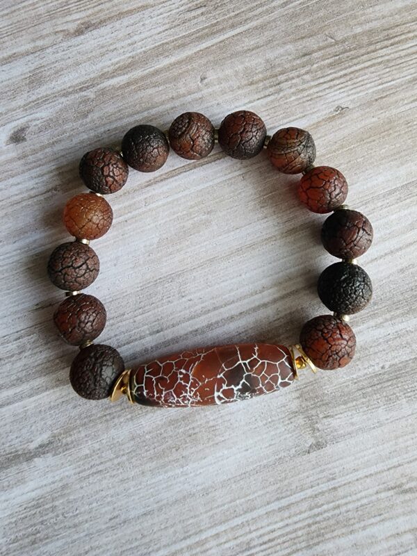 Cognac | Agate gemstone bracelet set - Image 3