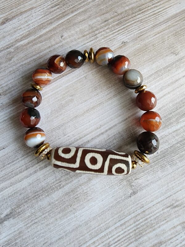 Cognac | Agate gemstone bracelet set - Image 4