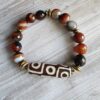 Cognac | Agate gemstone bracelet set