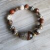 Cognac | Agate gemstone bracelet set