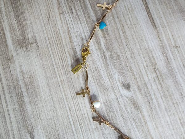 20221005_190227 14k gold Multi-Cross Dangle Necklace