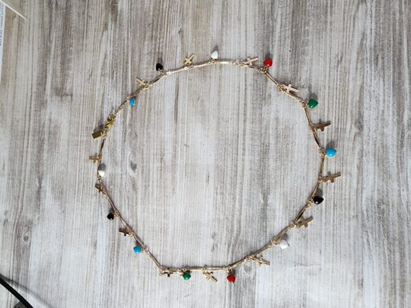 20221005_190240 14k gold Multi-Cross Dangle Necklace