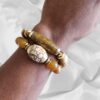 Caramel Tawny | Fire Agate gemstone bracelet set