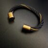 Black and 18k Gold Bracelet Cuff